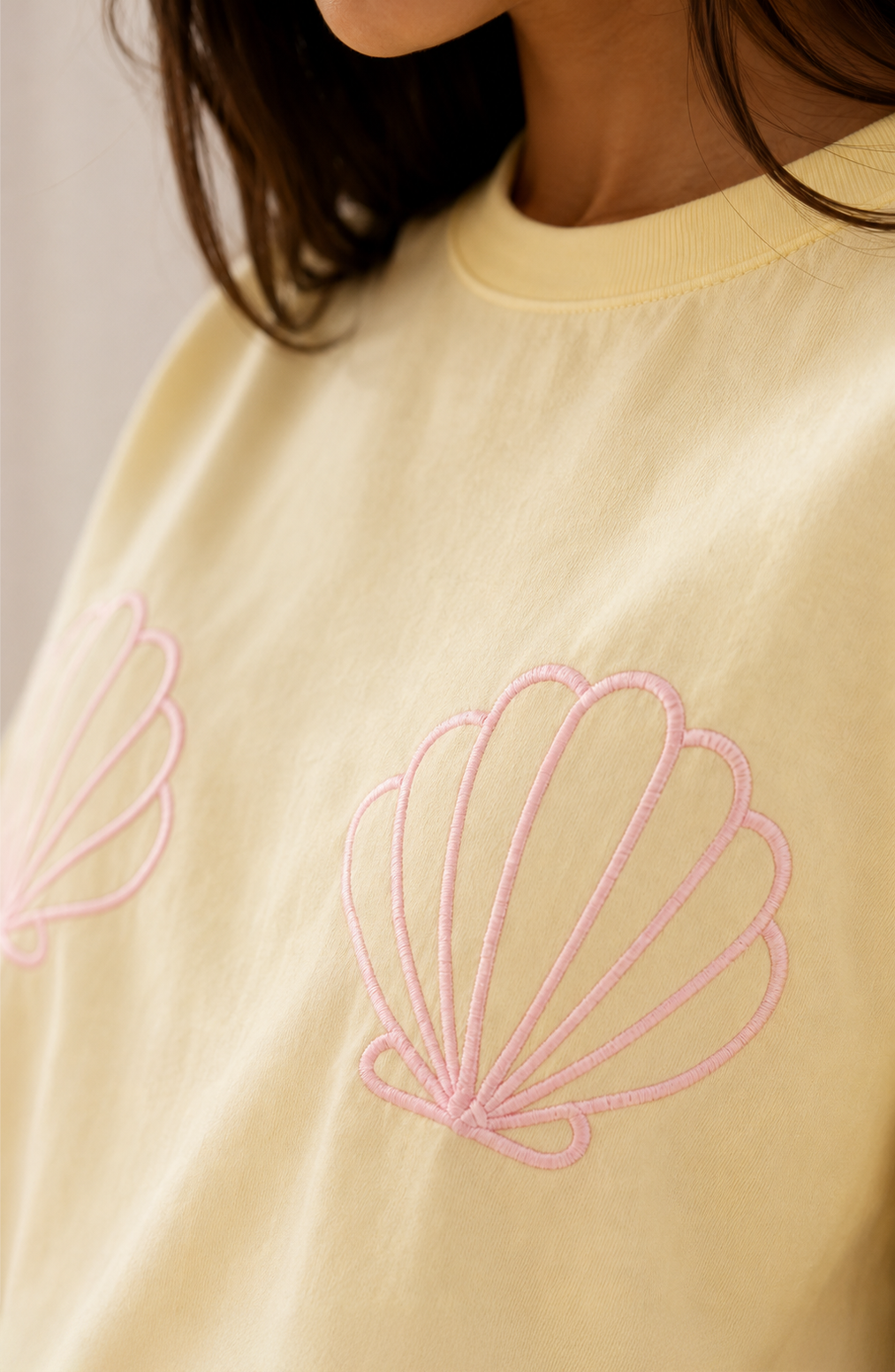 The Mermaid Muse in butter yellow